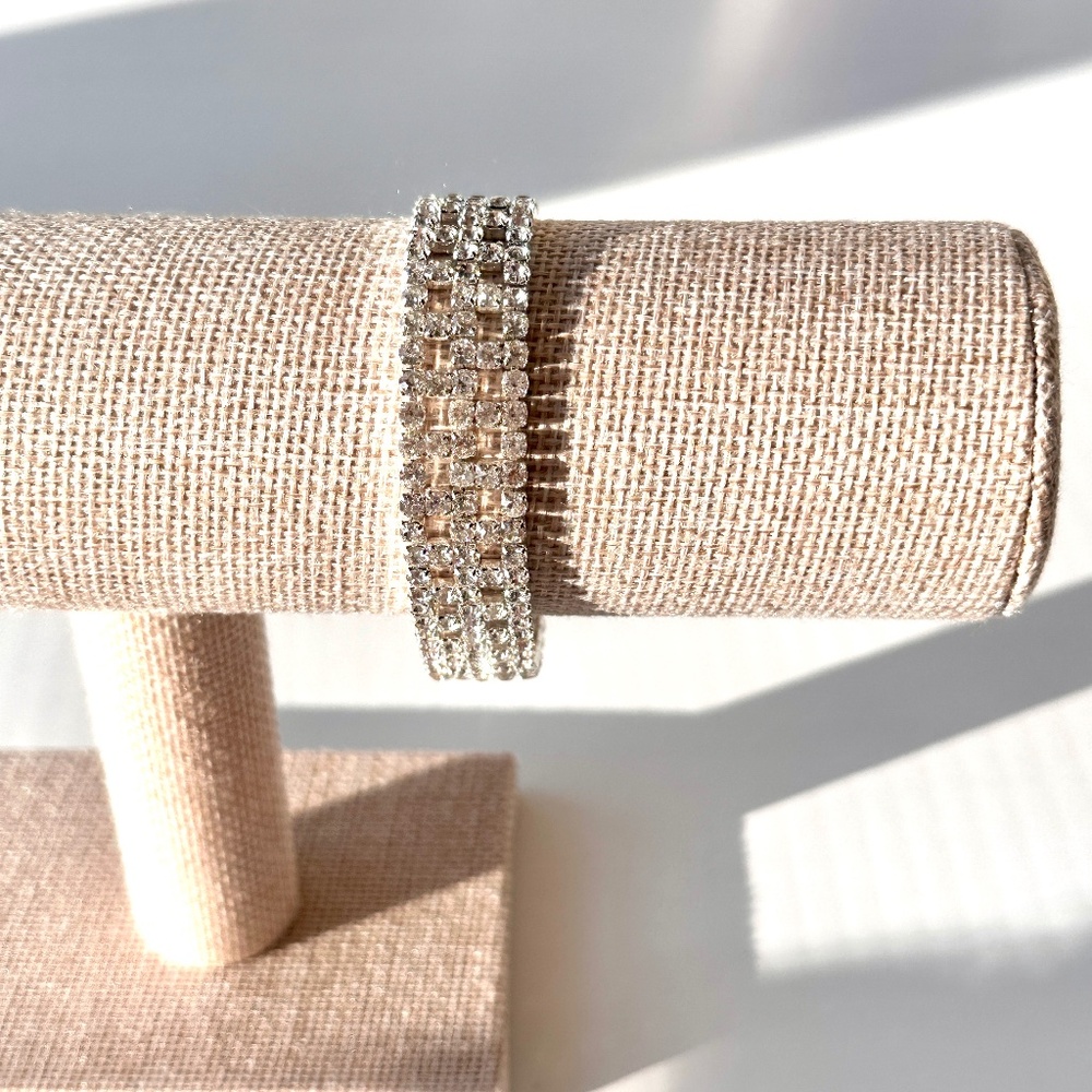 Rhinestone Bracelet | Silver-Tone